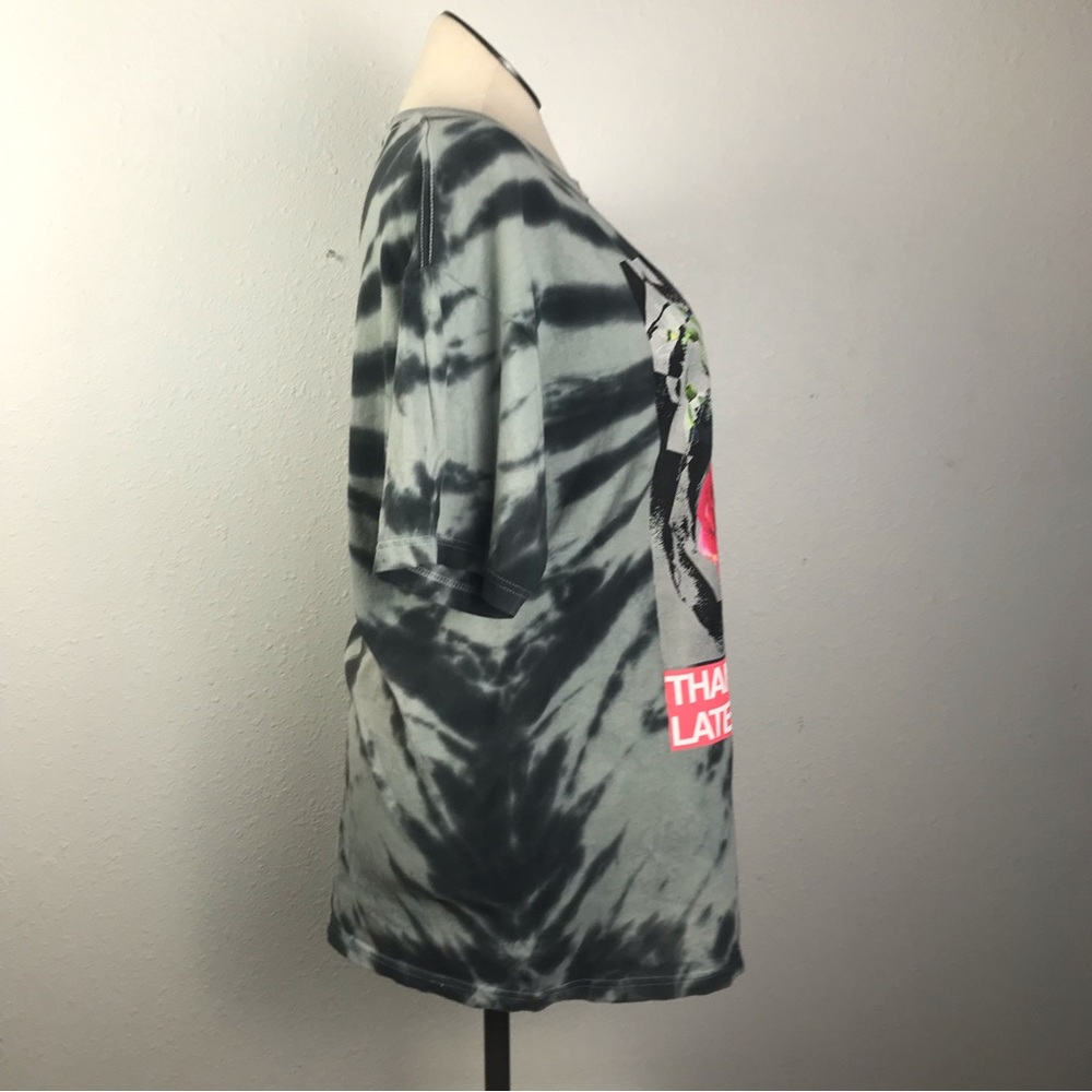 Rue 21 Short Sleeve T-Shirt Women’s Size X Large Color Gray Tie Dye Round Neck - Picture 4 of 11